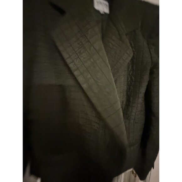 Giorgio Armani Le Collezioni women’s quilted green jacket Sz 10 made in italy - Picture 6 of 10